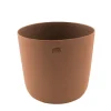 Point-Virgule Bloempot uit gerecycled plastic, hout- en steenpoeder terracotta Ø 25cm H 22cm