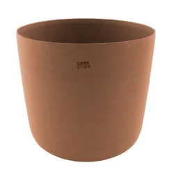 Point-Virgule Bloempot uit gerecycled plastic, hout- en steenpoeder terracotta Ø 30cm H 26.5cm