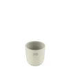 Point-Virgule Bloempot uit gerecycled plastic, hout- en steenpoeder wit Ø 10.5cm H 9.2cm