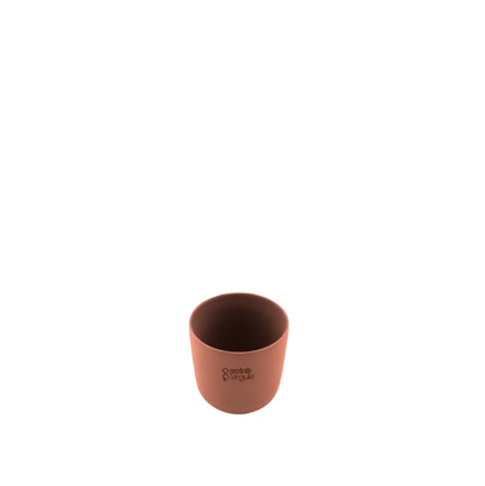 Point-Virgule Bloempot uit gerecycled plastic, hout- en steenpoeder terracotta Ø 8cm H 7cm