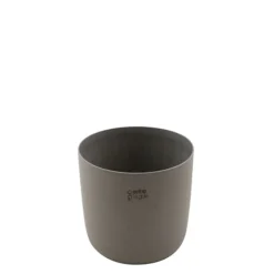 Point-Virgule Bloempot uit gerecycled plastic, hout- en steenpoeder lichtgrijs Ø 15.5cm H 13.6cm