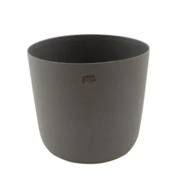 Point-Virgule Bloempot uit gerecycled plastic, hout- en steenpoeder lichtgrijs Ø 25cm H 22cm
