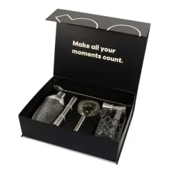 Point-Virgule 6-delige cocktailset van glas en rvs