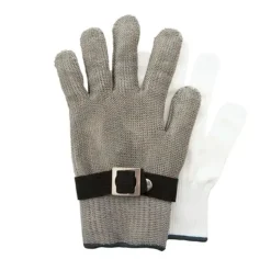 Point-Virgule 2-delige oesterhandschoen uit rvs large