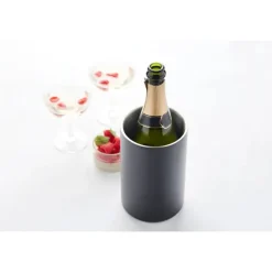 Point-Virgule flessenkoeler uit rvs zwart Ø 11.9cm