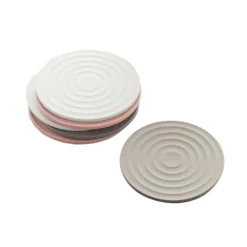 Point-Virgule Set van 6 glasonderzetters uit silicone 3 kleuren ø 10cm