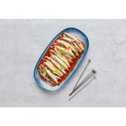 Point-Virgule set van 12 prikkers met bol in rvs 3 kleuren 10.8x0.8x.0.8cm