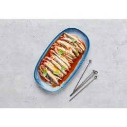 Point-Virgule set van 12 prikkers met ring in rvs 3 kleuren 10.8x0.8x.0.8cm