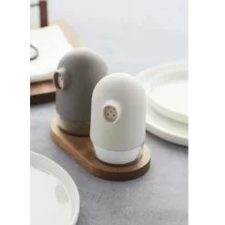 Point-Virgule Set van peper- en zoutvat taupe/grijs met houder