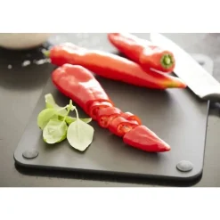 Point-Virgule snijplank met sapgeul uit houtvezel zwart 37x27.5x0.6cm FSC MIX