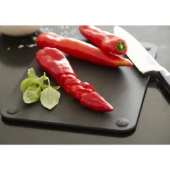 Point-Virgule snijplank met sapgeul uit houtvezel zwart 37x27.5x0.6cm FSC MIX