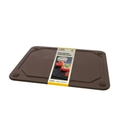 Point-Virgule snijplank met sapgeul uit houtvezel zwart 29.8x23.5x0.6cm FSC MIX