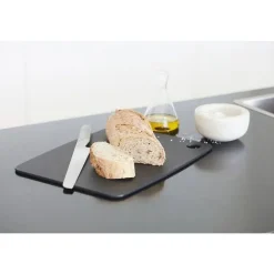 Point-Virgule snijplank met sapgeul uit houtvezel zwart 44x32.5x0.6cm FSC MIX