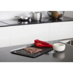 Point-Virgule snijplank met sapgeul uit houtvezel zwart 44x32.5x0.6cm FSC MIX