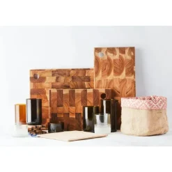 Point-Virgule snijplank uit gerecycled teakhout 40x30x2cm