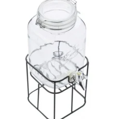 Point-Virgule Vierkante drankdispenser met metalen houder 3.6L