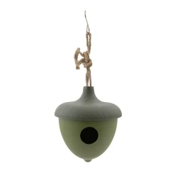 Point-Virgule Vogelhuisje uit bamboevezel eikel groen