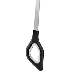 Rösle Kooklepel met ronde handgreep en gat 32,9cm RVS met siliconen rand