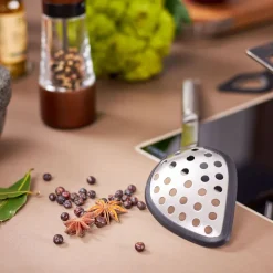 Rösle Multifunctionele lepel 34,5cm RVS met siliconen rand