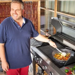 Rösle Pan/wokspatel 34,5cm RVS met siliconen rand