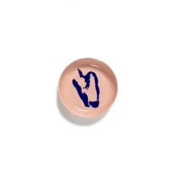 Serax Feast Bord hoog lichtroos - blauwe paprika 22cm