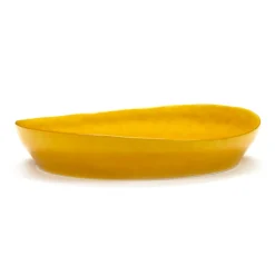 Serax Feast tableware by Ottolenghi Diepe serveerschaal S 30cm H6cm  Sunny Yellow Swirl-Dots Zwart