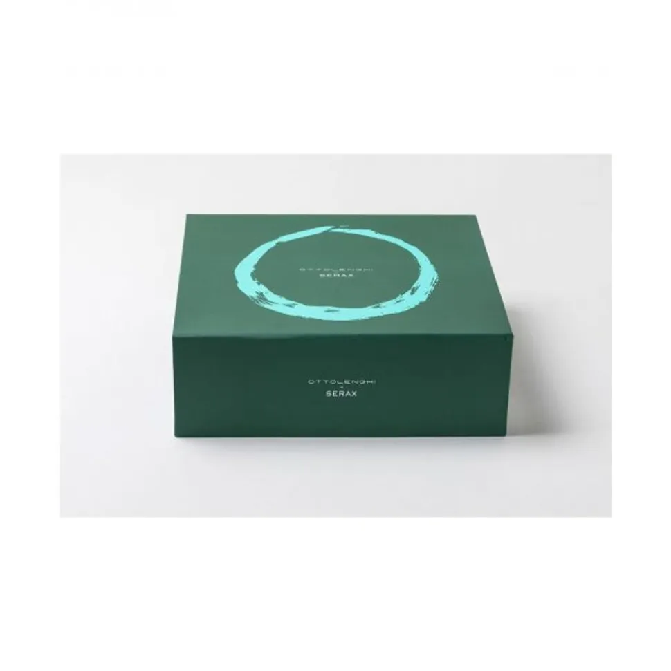 Serax Feast tableware by Ottolenghi Saladekom 28,5cm H9,5cm Wit Swirl-Stripes Blauw