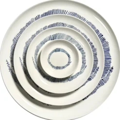 Serax Feast tableware by Ottolenghi Schotel S 11.5cm H2cm Wit Swirl-Stripes Blauw