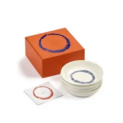 Serax Feast tableware by Ottolenghi Schotel S 11.5cm H2cm Wit Swirl-Stripes Blauw