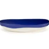 Serax Feast tableware by Ottolenghi Serveerschaal M 36cm H6cm Lapis Lazuli Swirl-Dots Wit