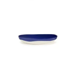 Serax Feast tableware by Ottolenghi Serveerschaal M 36cm H6cm Lapis Lazuli Swirl-Dots Wit