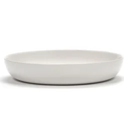 Serax Feast tableware by Ottolenghi Diep Bord 22cm H4cm Wit Swirl-Stripes Rood
