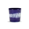 Serax Feast tableware by Ottolenghi Koffiekop 25cl Lapis Lazuli Swirl-Stripes Wit