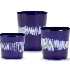 Serax Feast tableware by Ottolenghi Koffiekop 25cl Lapis Lazuli Swirl-Stripes Wit