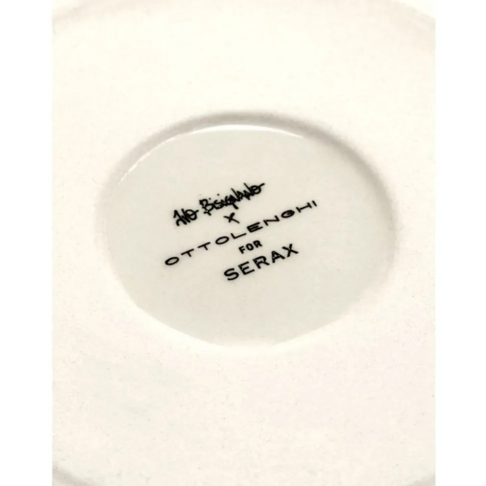 Serax Feast tableware by Ottolenghi Dinerbord L 26,5cm H2cm Wit Swirl-Stripes Blauw