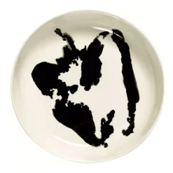 Serax Feast tableware by Ottolenghi Diep Bord 22cm H4cm Wit Paprika Zwart