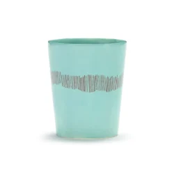 Serax Feast tableware by Ottolenghi Theekop 33cl Azure Swirl-Stripes rood