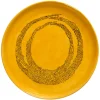 Serax Feast tableware by Ottolenghi Serveerschotel S 35cm H4cm Sunny Yellow Swirl-Dots zwart