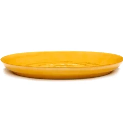 Serax Feast tableware by Ottolenghi Serveerschotel S 35cm H4cm Sunny Yellow Swirl-Dots zwart