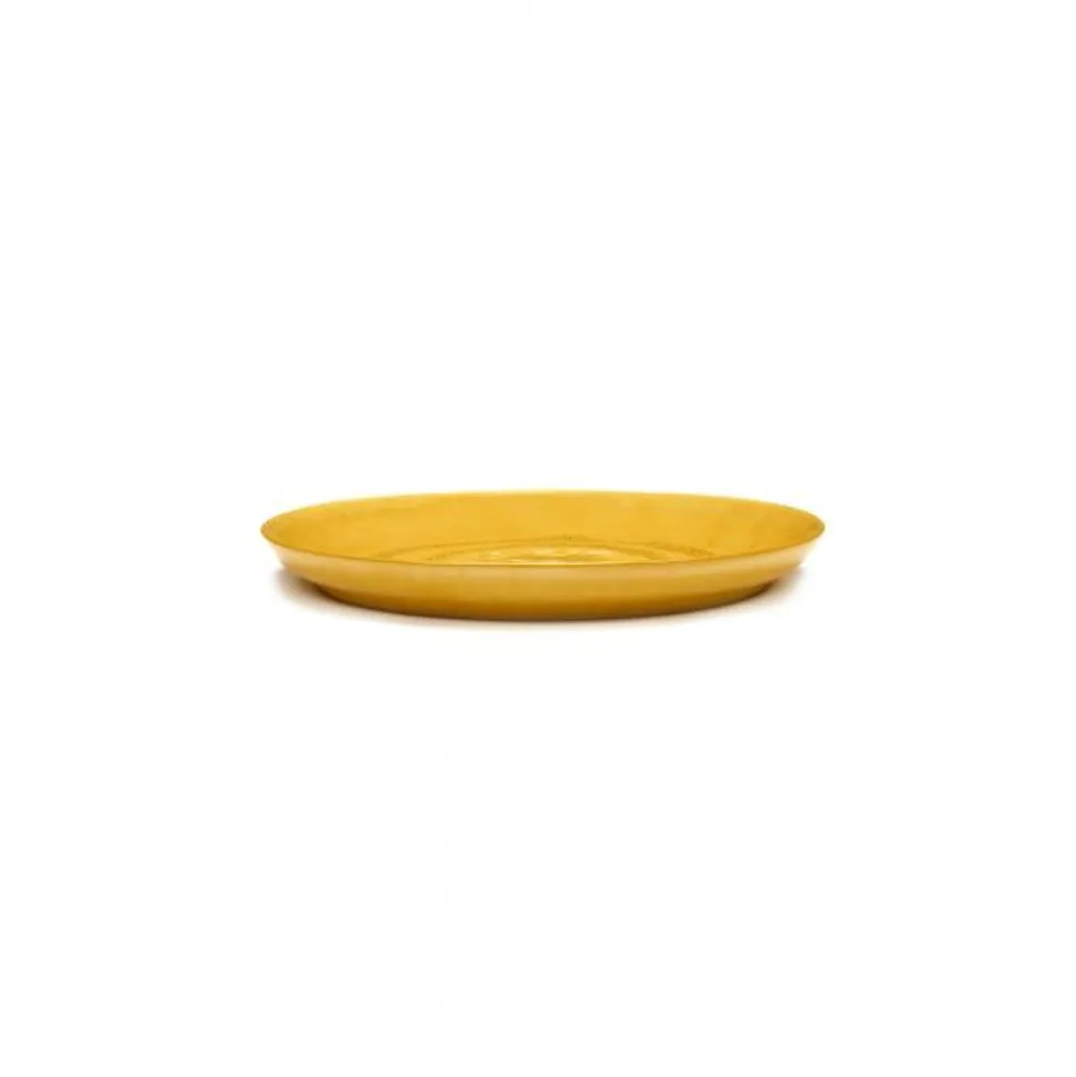 Serax Feast tableware by Ottolenghi Serveerschotel S 35cm H4cm Sunny Yellow Swirl-Dots zwart