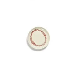 Serax Feast tableware by Ottolenghi Ontbijtbord S 19cm H2cm Wit Swirl-Stripes Rood