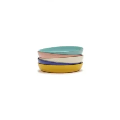 Serax Feast tableware by Ottolenghi Diep Bord 22cm H4cm Lapis Lazuli Swirl-Stripes Wit