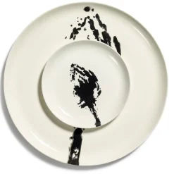 Serax Feast tableware by Ottolenghi Ontbijtbord S 19cm H2cm Wit Artisjok Zwart