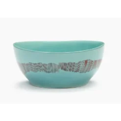 Serax Feast tableware by Ottolenghi Kom S 16cm H7.5cm Azure Swirl-Stripes Rood
