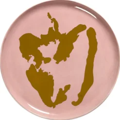 Serax Feast tableware by Ottolenghi Serveerbord 35cm H2cm Delicious Pink Paprika Goud