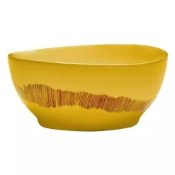 Serax Feast tableware by Ottolenghi Kom S 16cm H7,5cm Sunny Yellow Swirl-Stripes Roood