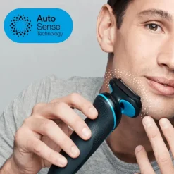 Series 5 51-B1200s Wet & Dry scheerapparaat met 1 opzetstuk, blauw.