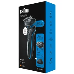 Series 5 51-B1200s Wet & Dry scheerapparaat met 1 opzetstuk, blauw.