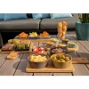 Serveerplank 31x21.5xh1cm Bamboe  + 4 Bowls Multi-kleur D10x4cm