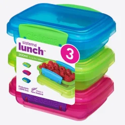 Sistema Sistema Trends Lunch set van 3 voorraaddoosjes 200ml (4 ass.)